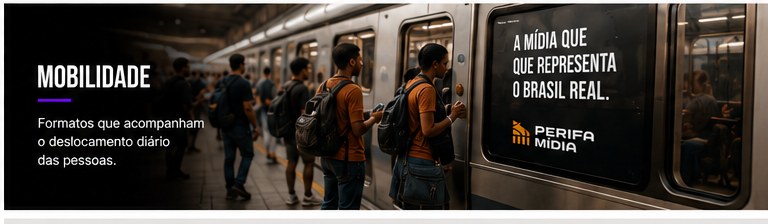 Formato de mídia em ambiente de mobilidade urbana